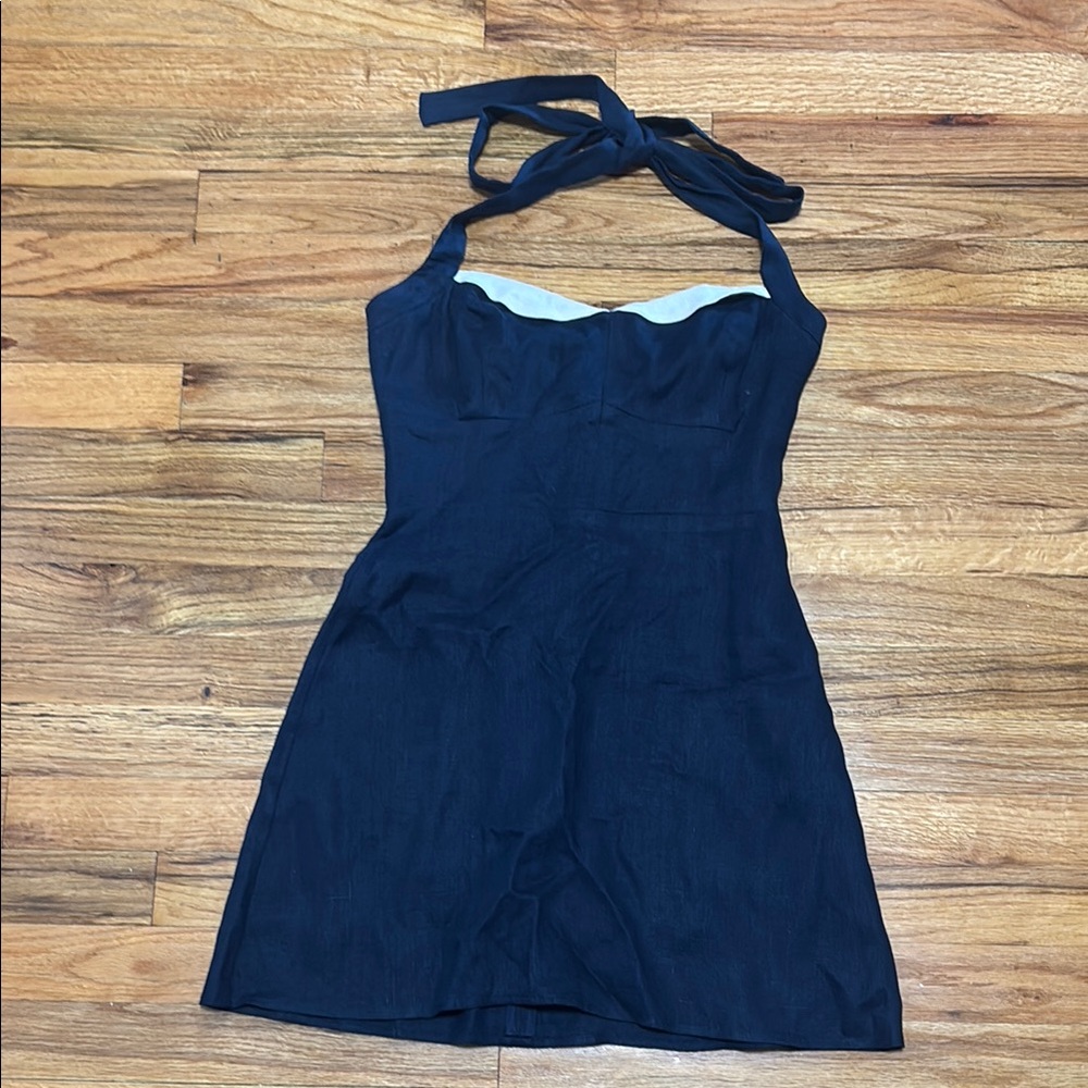 Reformation Blue Halter Sundress for Night Out